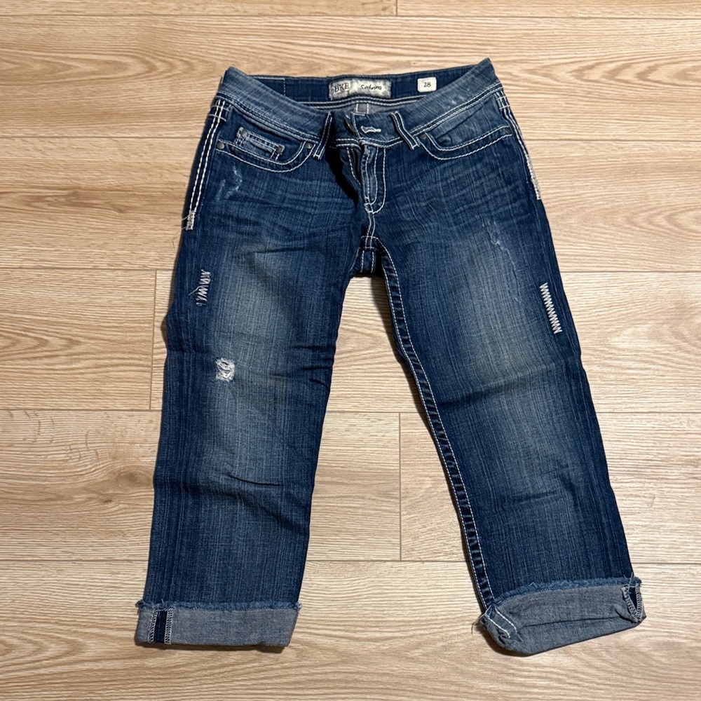 Women's BKE Denim Sabrina Blue Capri Jeans